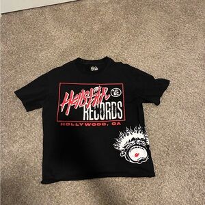 Kids Black Graphic Tee with Red Accents